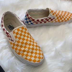 Men’s colorful slip on vans